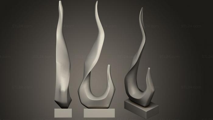 Статуэтки и статуи разные (Скульптура Пламя, STKR_0941) 3D модель для ЧПУ станка